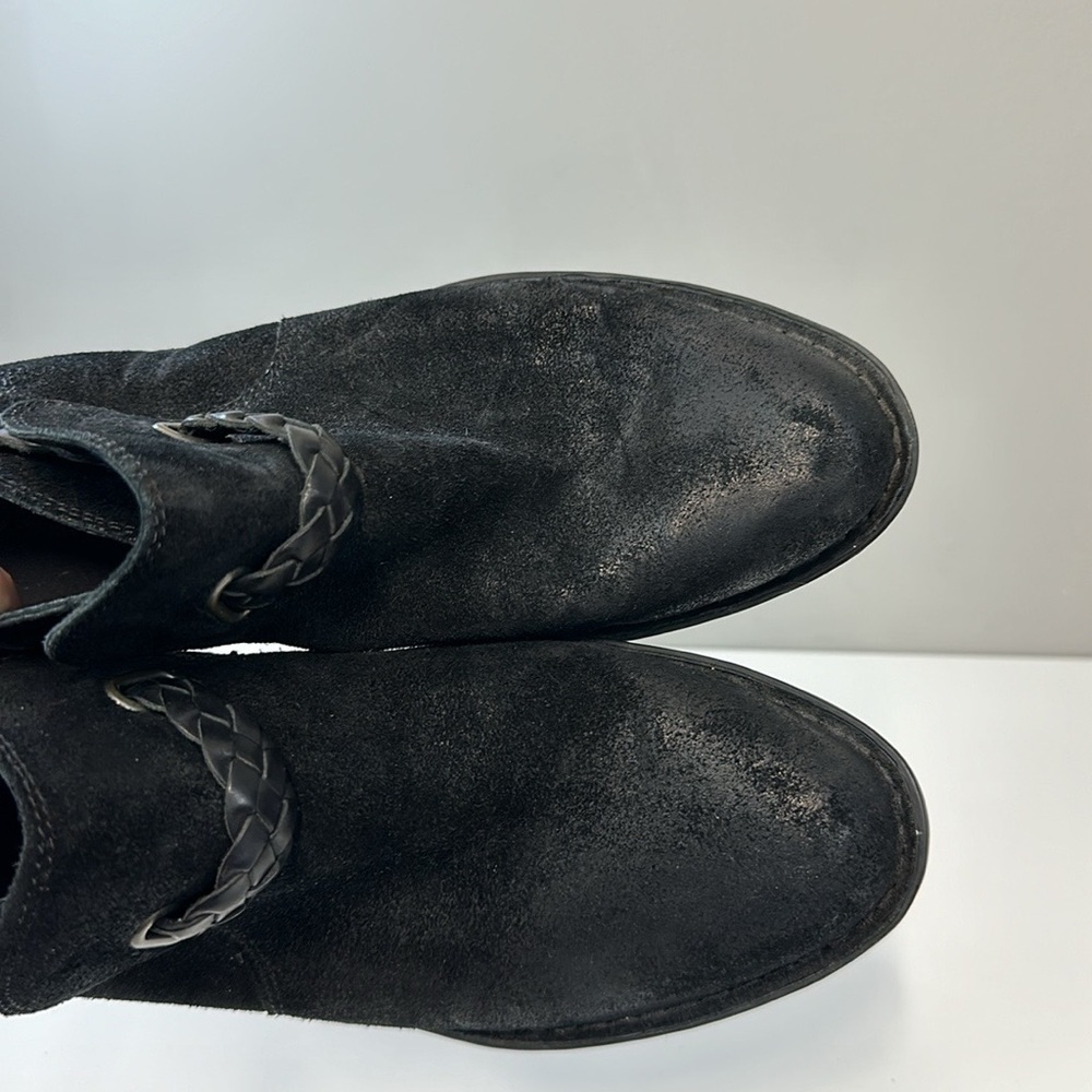 Born Sylvia Black Leather Booties Size 9 - Picture 15 of 16